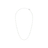Collier Vilde en acier argenté, vert clair – vue d'ensemble