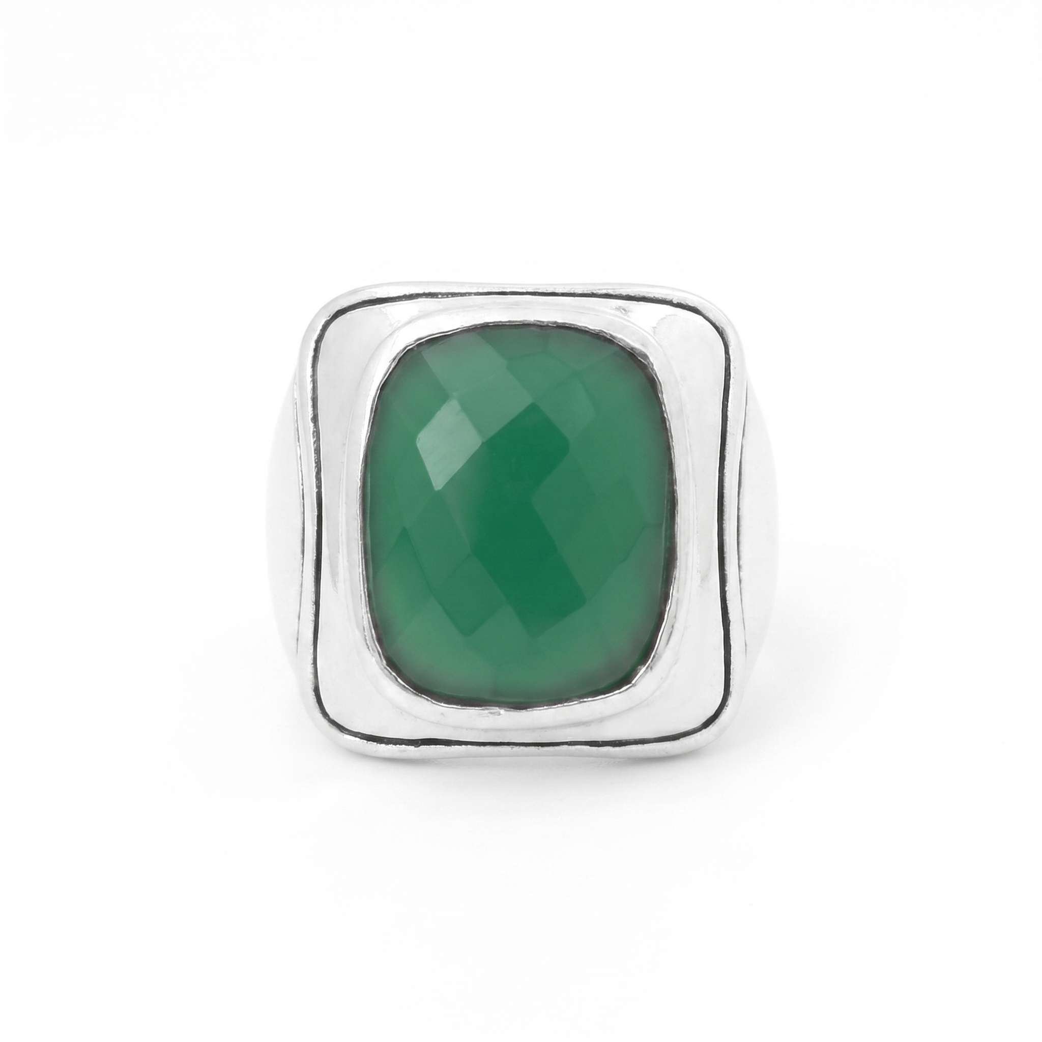 Chevalière Frida en Onyx Vert