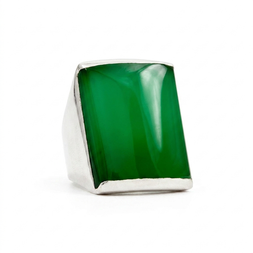 Bague Chevalière Onyx Vert
