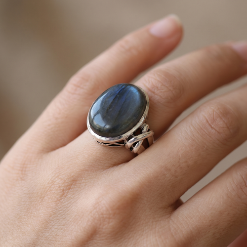 Chevalière Zuni Labradorite