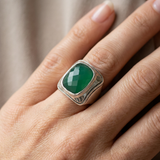 Chevalière Frida en Onyx Vert