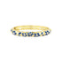 Bracelet Ayuthia bleu en laiton doré et émail – vue de face
