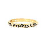 Bracelet Ayuthia noir en laiton doré et émail – vue de face
