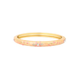 Bracelet Pattani beige en laiton doré et émail – vue de face