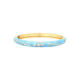 Bracelet Pattani ciel en laiton doré et émail – vue de face