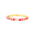 Bracelet Pattani rouge en laiton doré et émail – vue de face