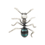 Broche Ant Bleu Noir