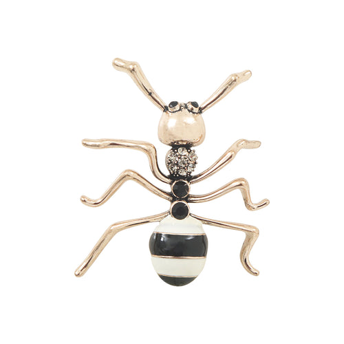 Broche Ant Blanc Noir