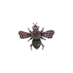Green Brown Bee Brooch