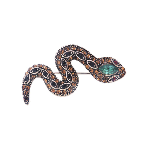 Gold Snake Brooch