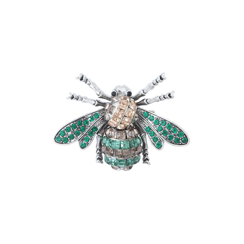 Champagne Green Bee Brooch