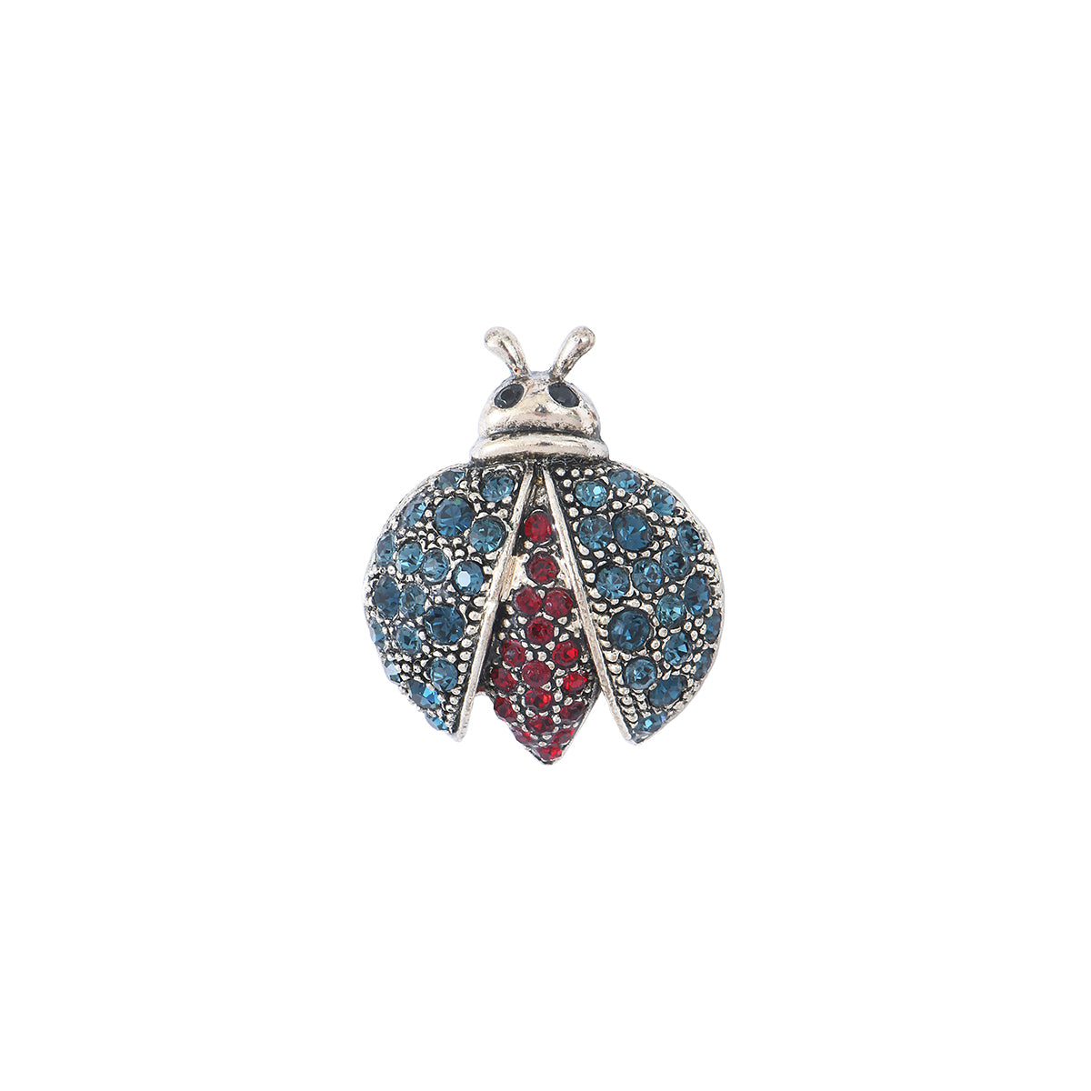 Broche Coccinelle Bleu Rouge