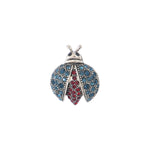 Broche Coccinelle Bleu Rouge