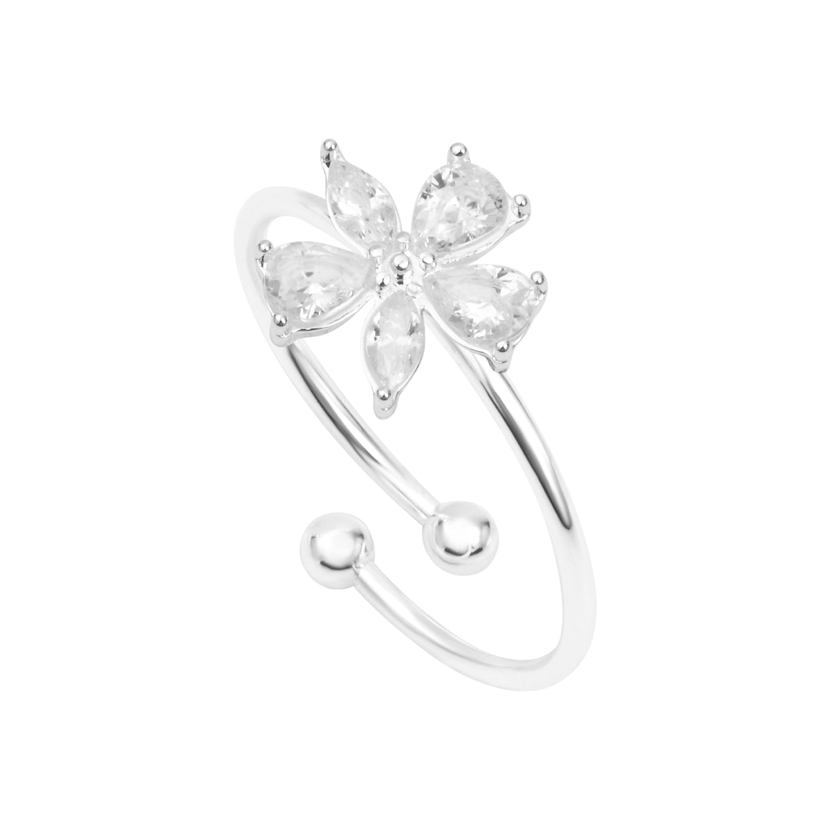 Bague Océane en acier argenté – vue d'ensemble