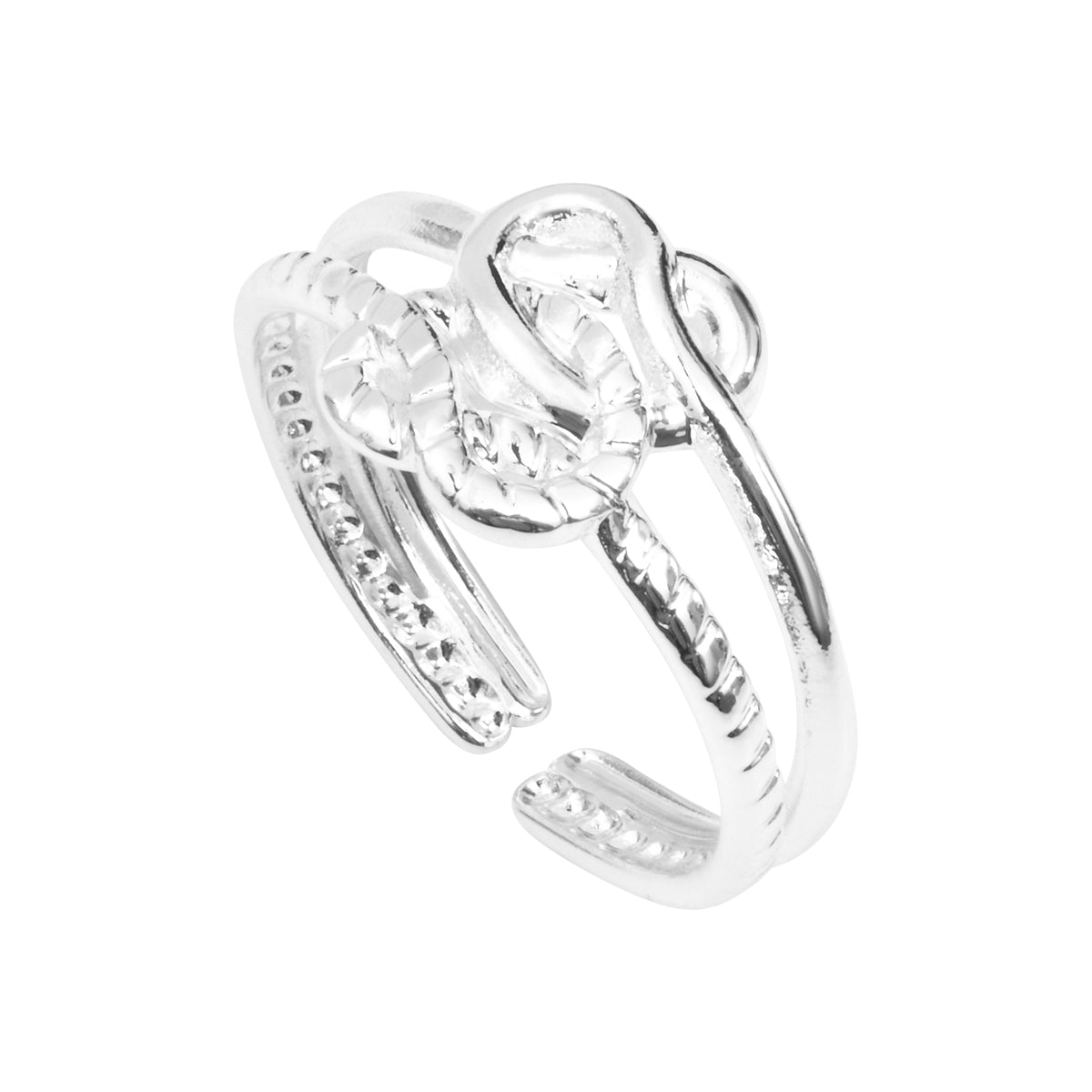 Bague Tess en acier argenté – vue d'ensemble