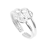 Bague Tess en acier argenté – vue d'ensemble