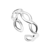 Bague Cassiopée en acier argenté – vue d'ensemble