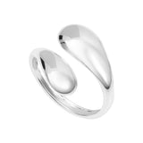 Bague Danaé en acier argenté – vue d'ensemble
