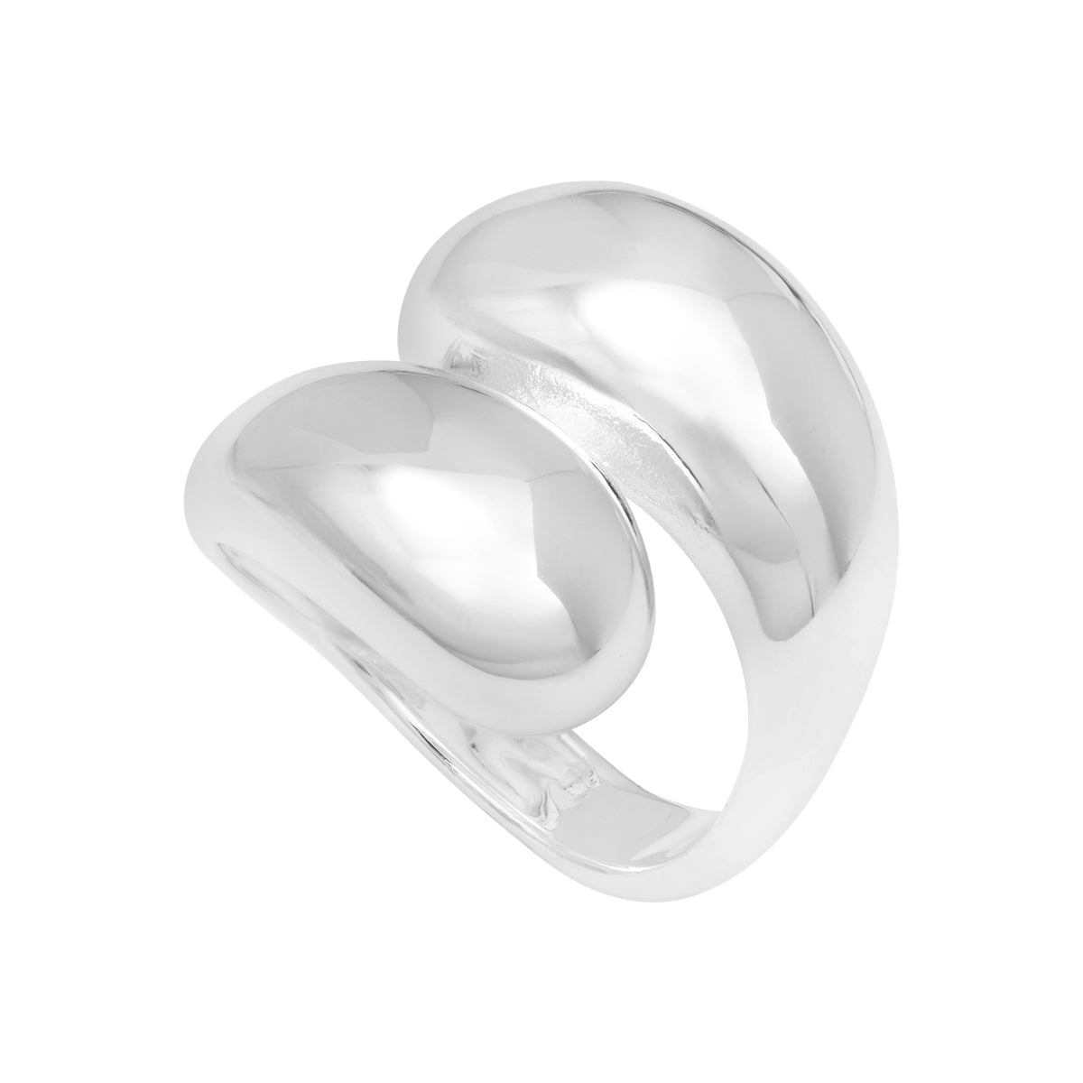 Bague Électre en acier argenté – vue d'ensemble