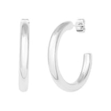 Boucles d'oreilles Lilith en acier argenté – vue d'ensemble