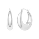 Boucles d'oreilles Pénélope en acier argenté – vue d'ensemble