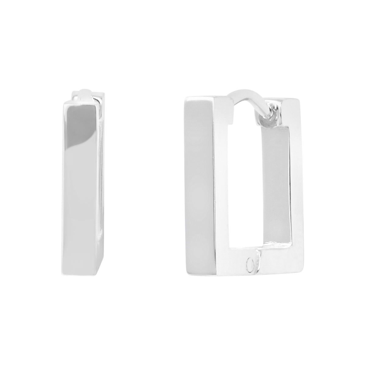 Boucles d'oreilles Roxane en acier argenté – vue d'ensemble