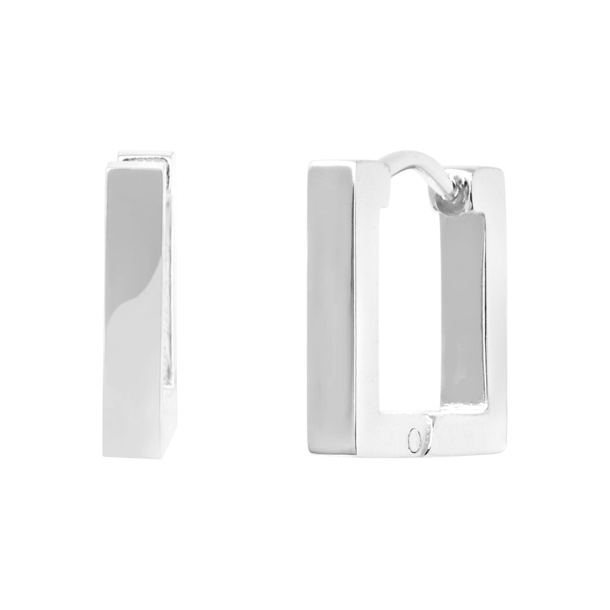 Boucles d'oreilles Sémélé en acier argenté – vue d'ensemble