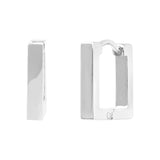 Boucles d'oreilles Sémélé en acier argenté – vue d'ensemble