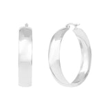 Boucles d'oreilles Thetis en acier argenté – vue d'ensemble