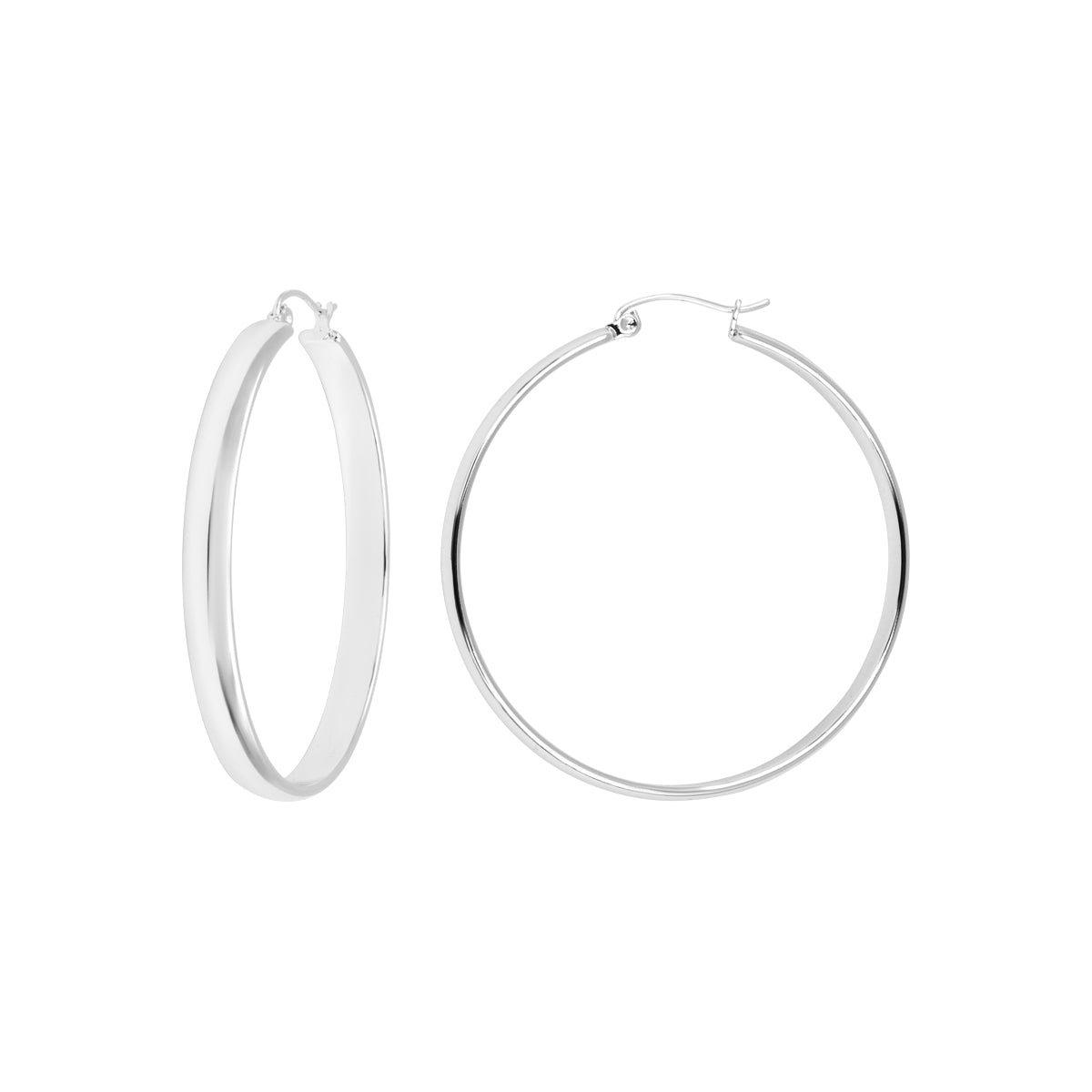 Boucles d'oreilles Appoline en acier argenté – vue d'ensemble
