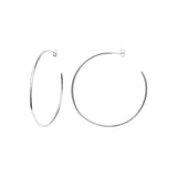 Boucles d'oreilles Éléonore en acier argenté – vue d'ensemble