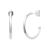 Boucles d'oreilles Éline en acier argenté – vue d'ensemble