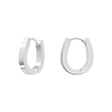 Boucles d'oreilles Élodie en acier argenté – vue d'ensemble