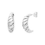 Boucles d'oreilles Esmée en acier argenté – vue d'ensemble