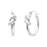 Boucles d'oreilles Gisèle en acier argenté – vue d'ensemble