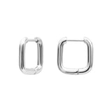 Boucles d'oreilles Mélisande en acier argenté – vue d'ensemble