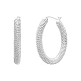 Boucles d'oreilles Sidonie en acier argenté – vue d'ensemble