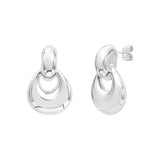 Boucles d'oreilles Sixtine en acier argenté – vue d'ensemble