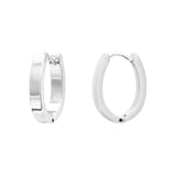 Boucles d'oreilles Zélie en acier argenté – vue d'ensemble