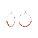 Boucles d'oreilles Inès en acier argenté – vue d'ensemble