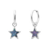 Boucles d'oreilles Léa en acier argenté – vue d'ensemble