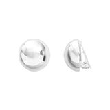Boucles d'oreilles Lila en acier argenté – vue d'ensemble