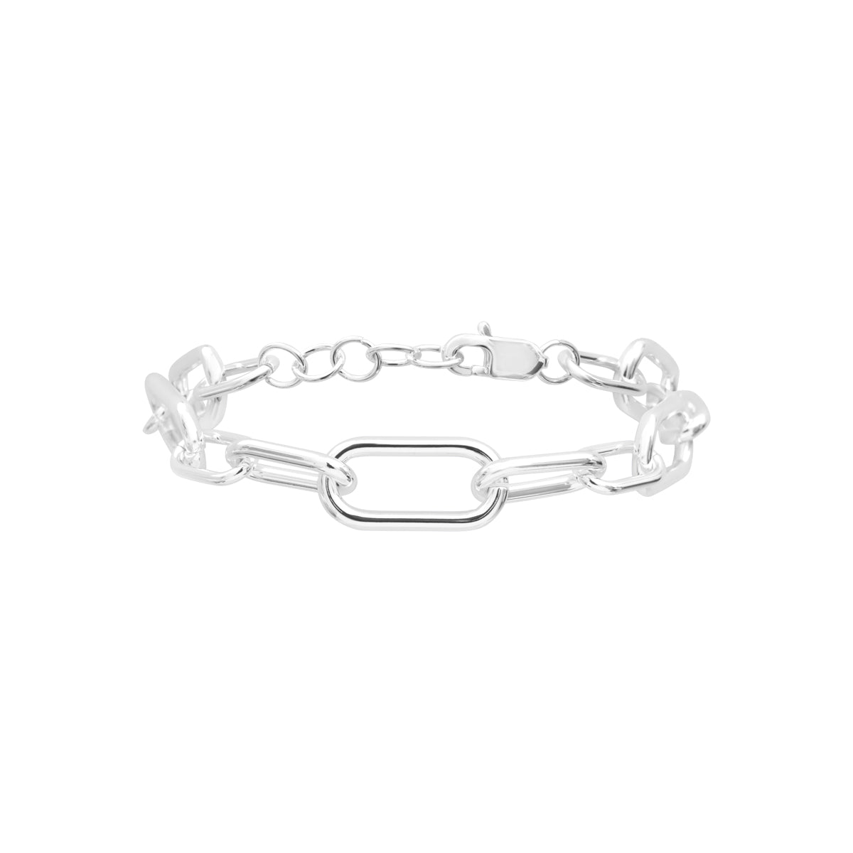 Bracelet Ona en acier argenté – vue d'ensemble