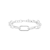 Bracelet Ona en acier argenté – vue d'ensemble