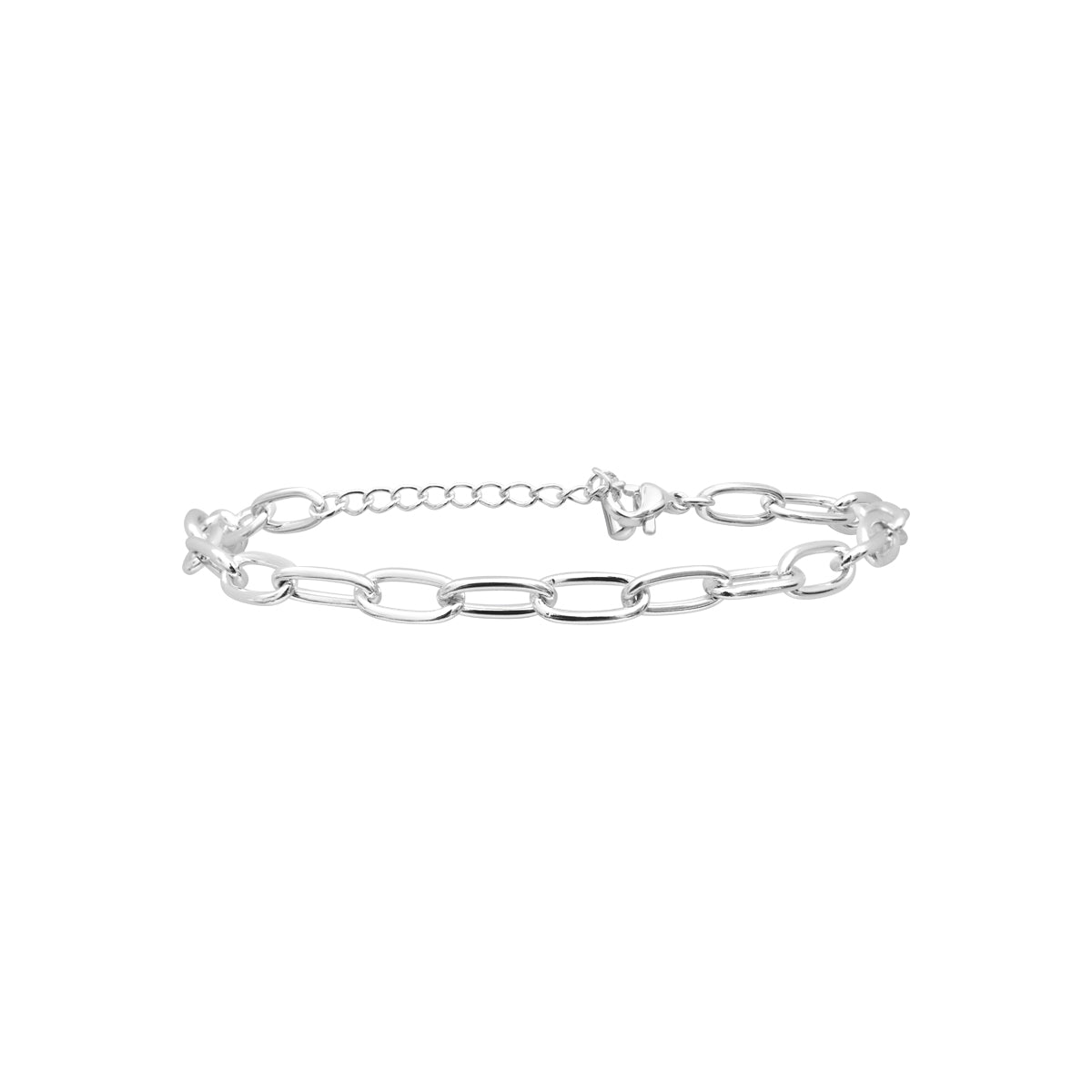 Bracelet Uma en acier argenté – vue d'ensemble