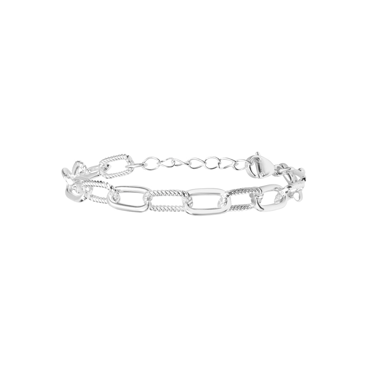 Bracelet Xia en acier argenté – vue d'ensemble