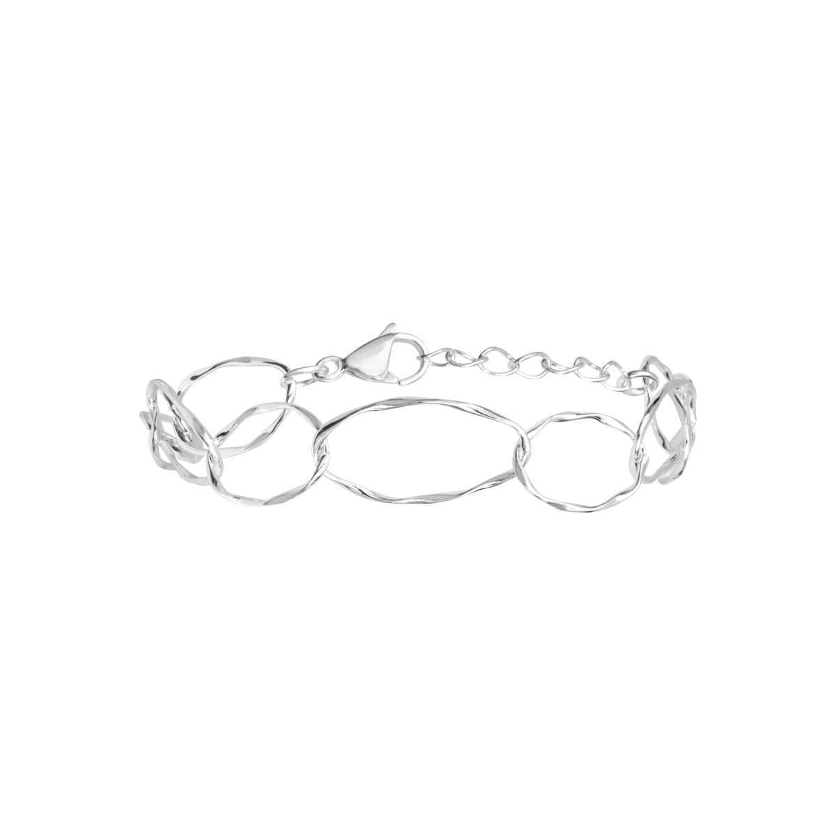 Bracelet Zia en acier argenté – vue d'ensemble