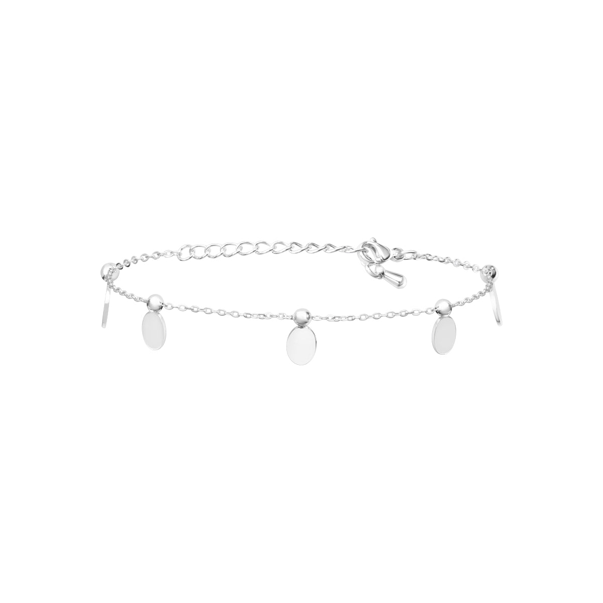 Bracelet Aaliyah en acier argenté – vue d'ensemble