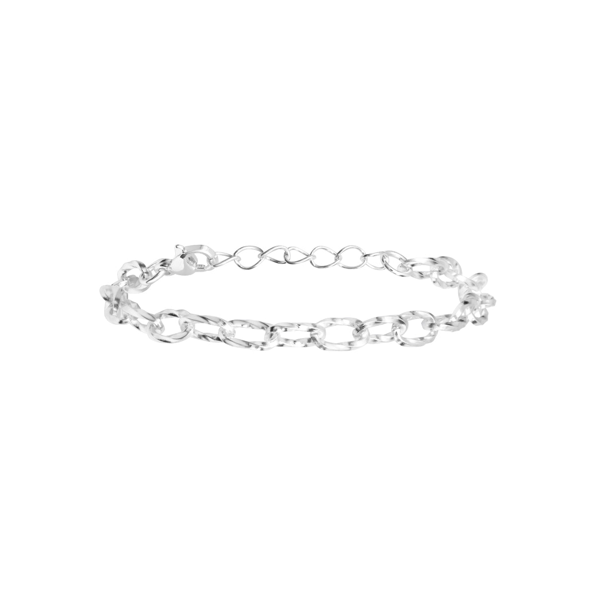 Bracelet Ananya en acier argenté – vue d'ensemble