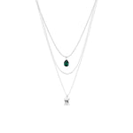 Collier Inaya en acier argenté – vue rapprochée